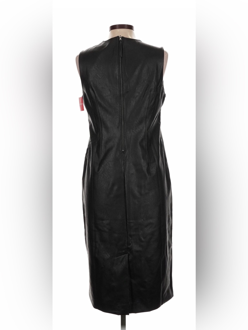 NWT SPANX Leather-Like Combo Fitted Dress - Luxe Black - large - Picture 6 of 10